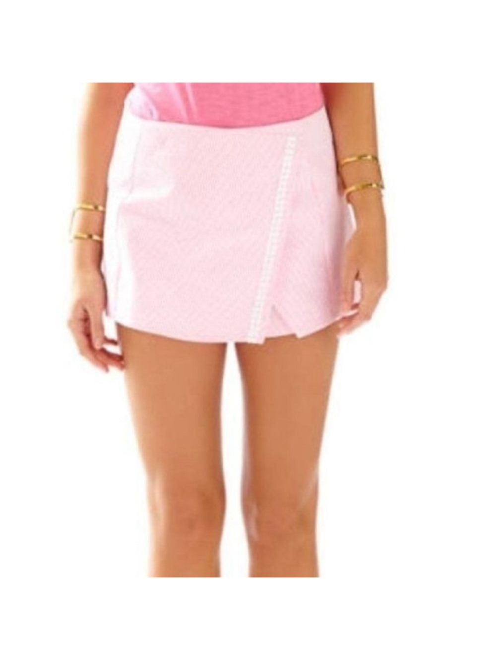 Lilly Pulitzer Izzy Seersucker Envelope Skort 0 XS